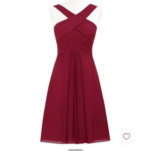 Azazie Amani Knee Length Chiffon